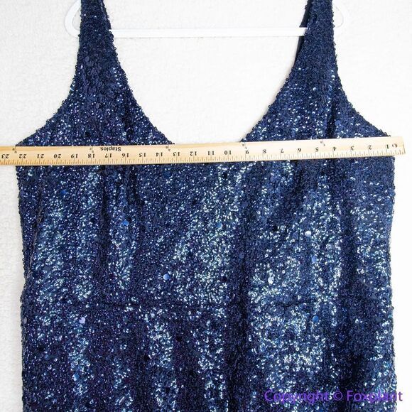NEW CITY CHIC Star Desire Maxi sequin Dress Sapphire blue size 22 formal‎ gown - Picture 9 of 16
